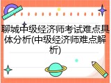聊城中级经济师考试难点具体分析(中级经济师难点解析)
