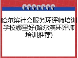 哈尔滨社会服务环评师培训学校哪里好(哈尔滨环评师培训推荐)