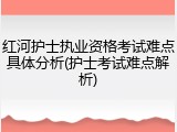 红河护士执业资格考试难点具体分析(护士考试难点解析)
