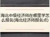 海北中级经济师在哪里学怎么报名(海北经济师报名点)