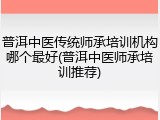 普洱中医传统师承培训机构哪个最好(普洱中医师承培训推荐)