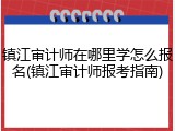 镇江审计师在哪里学怎么报名(镇江审计师报考指南)