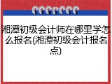 湘潭初级会计师在哪里学怎么报名(湘潭初级会计报名点)