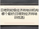 日喀则初级经济师培训机构哪个最好(日喀则经济师培训优选)