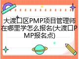 大渡口区PMP项目管理师在哪里学怎么报名(大渡口PMP报名点)