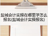盐城会计实操在哪里学怎么报名(盐城会计实操报名)