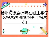 扬州初级会计师在哪里学怎么报名(扬州初级会计报名点)