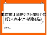 来宾审计师培训机构哪个最好(来宾审计培训优选)