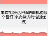 来宾初级经济师培训机构哪个最好(来宾经济师培训优选)