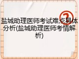 盐城助理医师考试难点具体分析(盐城助理医师考情解析)