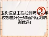 玉树道路工程检测师培训学校哪里好(玉树道路检测培训优选)