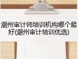 潮州审计师培训机构哪个最好(潮州审计培训优选)