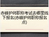 赤峰护师职称考试去哪里线下报名(赤峰护师职称报名点)