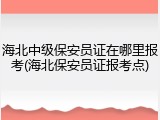 海北中级保安员证在哪里报考(海北保安员证报考点)