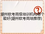 潮州软考高级培训机构哪个最好(潮州软考高培推荐)