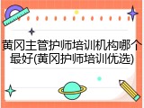 黄冈主管护师培训机构哪个最好(黄冈护师培训优选)