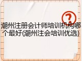 潮州注册会计师培训机构哪个最好(潮州注会培训优选)