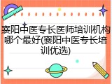 襄阳中医专长医师培训机构哪个最好(襄阳中医专长培训优选)