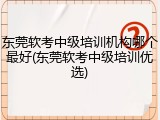 东莞软考中级培训机构哪个最好(东莞软考中级培训优选)