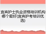 宜宾护士执业资格培训机构哪个最好(宜宾护考培训优选)