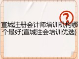宣城注册会计师培训机构哪个最好(宣城注会培训优选)