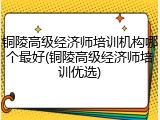 铜陵高级经济师培训机构哪个最好(铜陵高级经济师培训优选)