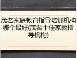 茂名家庭教育指导培训机构哪个最好(茂名十佳家教指导机构)