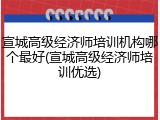 宣城高级经济师培训机构哪个最好(宣城高级经济师培训优选)