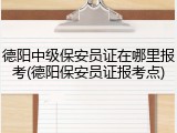 德阳中级保安员证在哪里报考(德阳保安员证报考点)