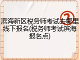 滨海新区税务师考试去哪里线下报名(税务师考试滨海报名点)