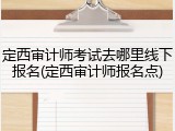 定西审计师考试去哪里线下报名(定西审计师报名点)