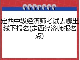 定西中级经济师考试去哪里线下报名(定西经济师报名点)
