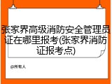 张家界高级消防安全管理员证在哪里报考(张家界消防证报考点)
