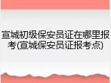 宣城初级保安员证在哪里报考(宣城保安员证报考点)