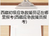 西藏初级应急救援员证在哪里报考(西藏应急救援员报考)