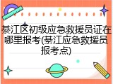 綦江区初级应急救援员证在哪里报考(綦江应急救援员报考点)