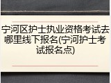 宁河区护士执业资格考试去哪里线下报名(宁河护士考试报名点)