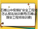 石嘴山中级煤矿安全工程师怎么报名培训费用(石嘴山煤安工程师培训费)
