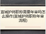 宣城护师职称需要年审吗怎么操作(宣城护师职称年审流程)