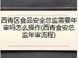 西青区食品安全总监需要年审吗怎么操作(西青食安总监年审流程)