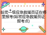 哈密一级应急救援员证在哪里报考(哈密应急救援员证报考点)