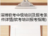 淄博软考中级培训及报考条件详情(软考培训报考指南)