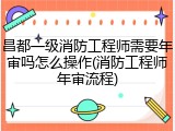 昌都一级消防工程师需要年审吗怎么操作(消防工程师年审流程)