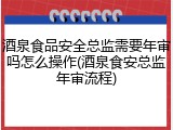 酒泉食品安全总监需要年审吗怎么操作(酒泉食安总监年审流程)