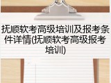 抚顺软考高级培训及报考条件详情(抚顺软考高级报考培训)