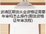 武清区期货从业资格证需要年审吗怎么操作(期货资格证年审流程)