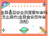 金昌食品安全员需要年审吗怎么操作(金昌食安员年审流程)