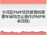 宁河区PMP项目管理师需要年审吗怎么操作(PMP年审流程)