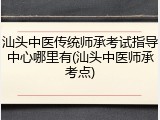 汕头中医传统师承考试指导中心哪里有(汕头中医师承考点)