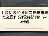 十堰初级经济师需要年审吗怎么操作(初级经济师年审流程)